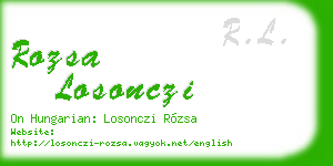 rozsa losonczi business card